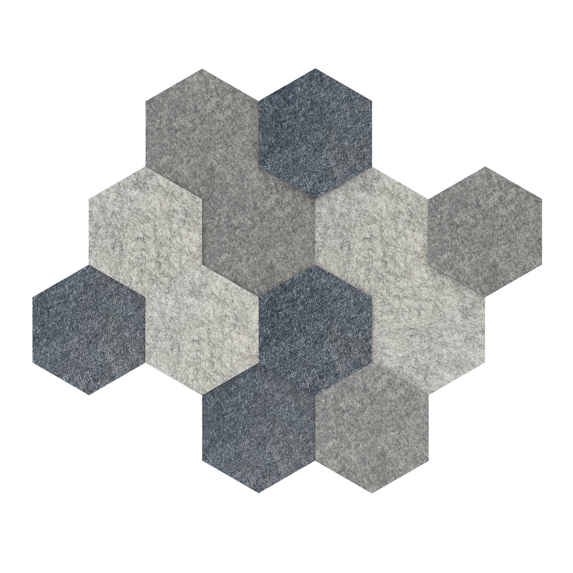 Luxor - Acoustic Panels - Ocean combo 12-pack, Polyethylene, 11in. x 0.5in., Model# RCLMHEX001